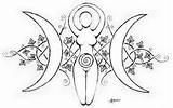 Goddess Symbols sketch template
