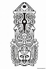 Pages Totem Aztec Mayan Coloring Inca Mayans Inspiration Adult Incas Printable Aztecs Adults Color Maya Inspired Getdrawings Getcolorings Print Vector sketch template