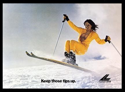 lange boots poster   tips  ski girl vintage ski vintage ski posters