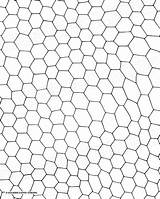 Hexagons sketch template