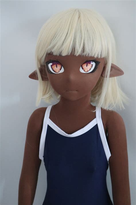 138cm estartek 1 1 japan anime sakura elf sex doll tan skin blue