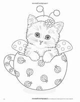 Coloring Teacup Cat sketch template