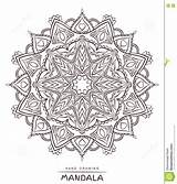 Vector Ethnic Mandala Elements Decorative Coloring Preview Mexican Flower sketch template