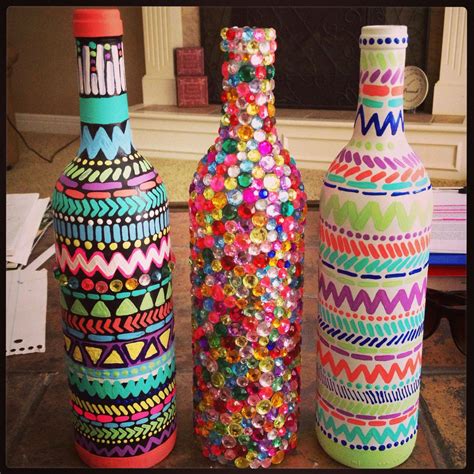 incredible   decorate glass bottles  fabric home design