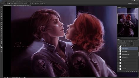 Maria Hill X Black Widow Wip 2 By Nia90 On Deviantart