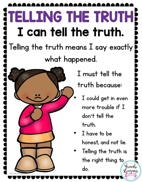 telling  truth worksheets