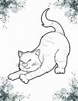 Haiku Named Coloring Cat Book sketch template