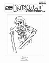 Ninjago Coloring Jay Lego Pages Spinjitzu Masters sketch template