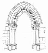 Arch Pointed Buildings sketch template