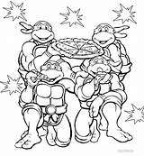 Coloring Ninja Turtles Teenage Mutant Pages Printable Print sketch template