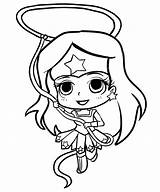 Maravilla Mujer Chibi Superhero Superhelden Animados Gratuitamente Stampa Niños Princesas Silueta Supergirl Drawdoo sketch template