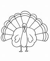 Coloring Preschool Thanksgiving Turkey Pages Easy sketch template