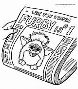 Coloring Pages Printable Furbies Cartoon Character Furby Sheets Kids Color Found Book sketch template