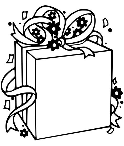 present coloring page printable