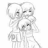 Anime Coloring Pages Girl Colouring Friends Neko Cartoon Emo Printable Color Getcolorings Pngitem Colorings Getdrawings sketch template