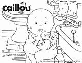 Caillou Pages Coloring Bubble Bath Colouring Activities Choose Board sketch template