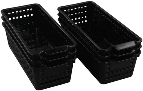 begale black small plastic storage baskets 11 6 l x 5 w x 3 4 h
