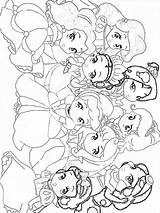 Coloring Princess Baby Pages Printable Color sketch template