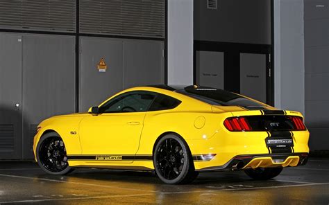 yellow geigercars ford mustang gt side view  wallpaper car