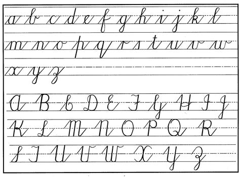 cursive alphabet outline alphabetworksheetsfreecom