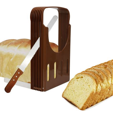 bread slicer guide adjustable foldable cutting board  homemade bread cake sandwish toast loaf