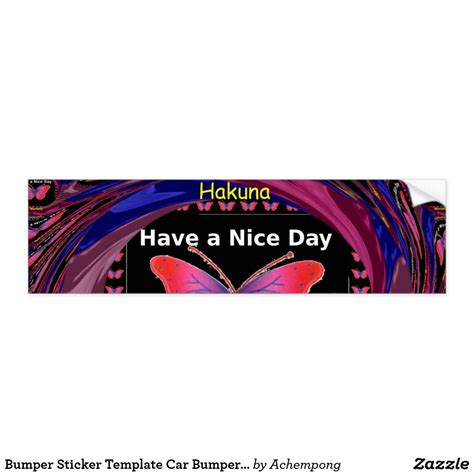 bumper sticker template car bumper sticker zazzlecom bumper