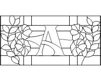 alphabet  monogram stained glass patterns letters