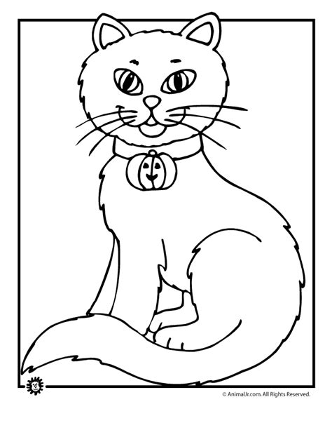 coloring page halloween cat coloring home