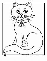 Cat Coloring Halloween Pages Kids Cats Scary Color Printable Colouring Print Bell Clipart Pete Drawing Warrior Flower Cute Sheet Worksheets sketch template