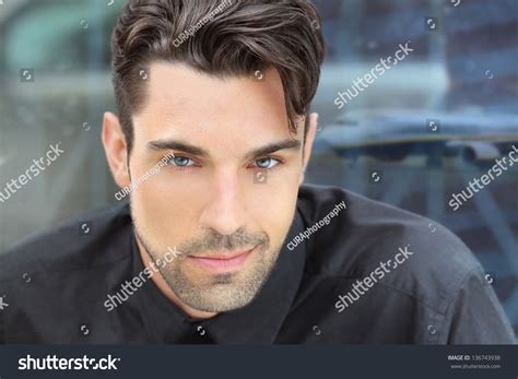 young good  male model  airport background stock photo