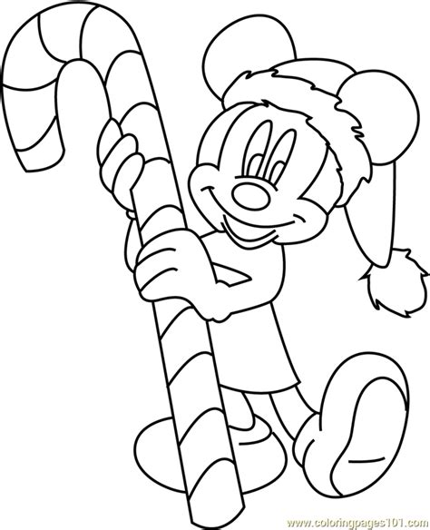 mickey mouse merry christmas  candy coloring page  kids