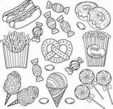 Coloring Pages Food Colouring Adult Drawings Outline Books Cute Sheets Doodle Easy Uploaded User sketch template