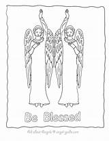Angel Drawings Coloring Pages Drawing Angels Color Guide sketch template