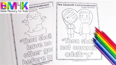 preschool  commandments coloring worksheet