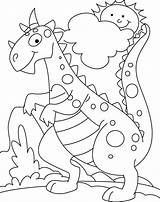 Coloring Pages Park Dinosuar Dinosaur sketch template