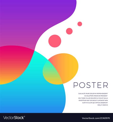 colorful abstract shapes poster design royalty  vector
