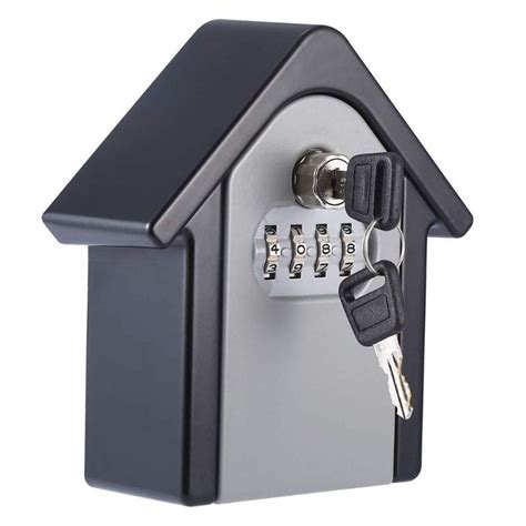 Aluminum Alloy Password Box Wall Mounted Key Lock Box 4 Digit Code