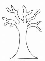 Tree Coloring Leaves Pages Printable Outline Without Bare Trunk Colouring Leafless Drawing Branches Pattern Branch Trees Clipart Kids Fall Template sketch template