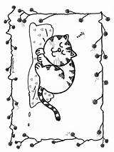 Schlafende Katze Slapende Gato Malvorlagen Durmiendo Dormant Malvorlage Kleurplaten Dorminhoco Gatto Dormente Katachtigen Tiere Coloriages Felinos Felino Chats Felini Annonse sketch template