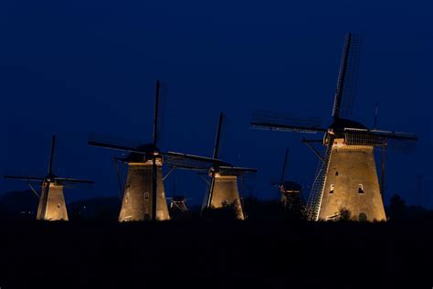 molens  kinderdijk worden  september weer verlicht alblasserdamsnieuwsnl