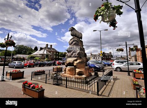 moffat ram  moffat town centre dumfries  galloway scotland stock photo alamy