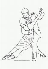 Tango Coloring Pages Dance Dessin Ballerina Colorier Color Un Danse Gif Dancing Drawing Tableau Choisir Digi Stamps sketch template