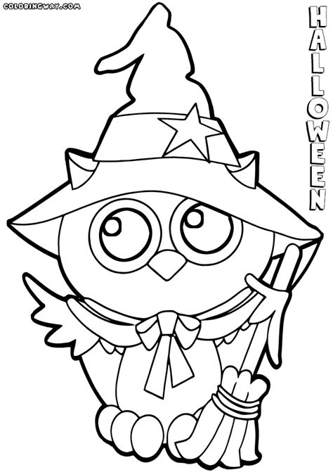 coloring pages halloween cute images colorist