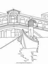 Venezia Gondola Colorare Bambini Gondel Coloring Barche Ausmalen sketch template