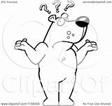 Question Marks Confused Cartoon Three Clipart Shrugging Bear Character Over Head His Thoman Cory Outlined Coloring Vector 2021 sketch template