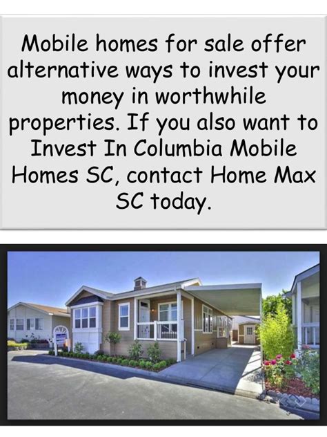 invest  columbia mobile homes sc