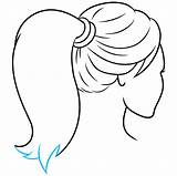 Ponytail Draw sketch template