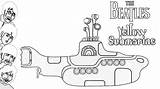 Coloring Submarine Yellow Beatles Clipart Pages Print Library sketch template