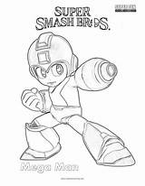Smash Bros Super Coloring Pages Mega Man Drawings Mario Brothers Printable Template Paintingvalley sketch template