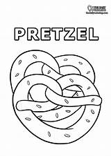 Coloring Pretzel Bakery sketch template